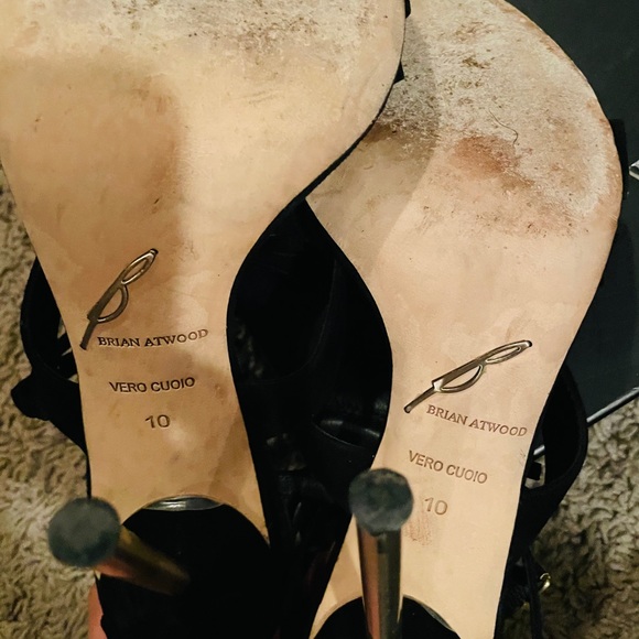 Brian Atwood Suede Fringe Sandal - Picture 2 of 4